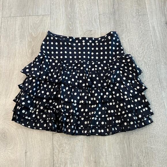 Michael Kors Dresses & Skirts - Michael Kors black and white silk ruffle mini skirt. Size 2